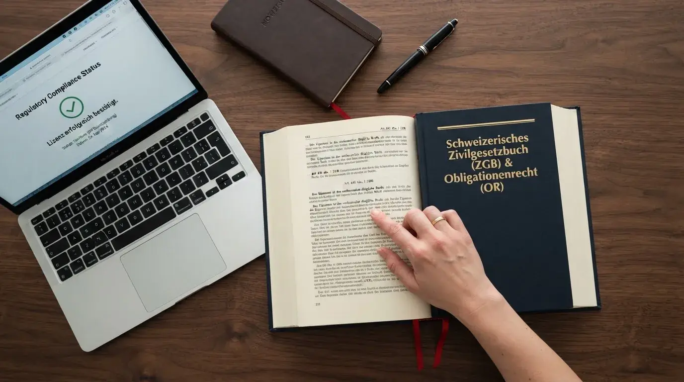 Amtliches Schreiben mit Stempel auf einem Schreibtisch neben einem Gesetzbuch — beste casino mit schneller auszahlung