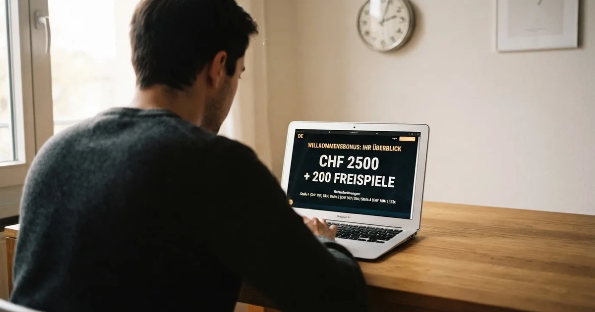 Bildschirm mit Bonusbedingungen, Einsatztabelle und einer Uhr im Hintergrund — online casino einzahlungsbonus