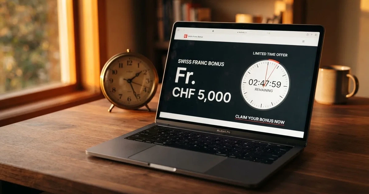 Bildschirm mit Bonusbedingungen, Einsatztabelle und einer Uhr im Hintergrund — online casino gutschein codes